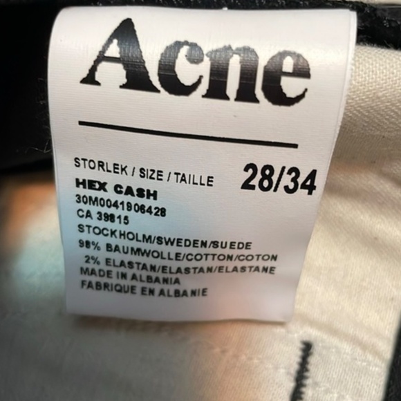 Acne Studios Hex Cash 28/34 - NEW! Black 55$ - Picture 3 of 8